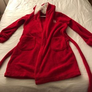 Victoria’s Secret red fleece robe